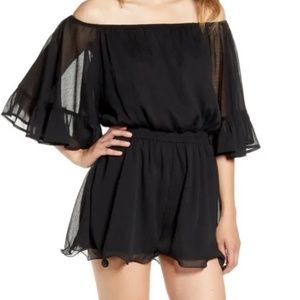 Endless Rose off the shoulder half sleeve romper